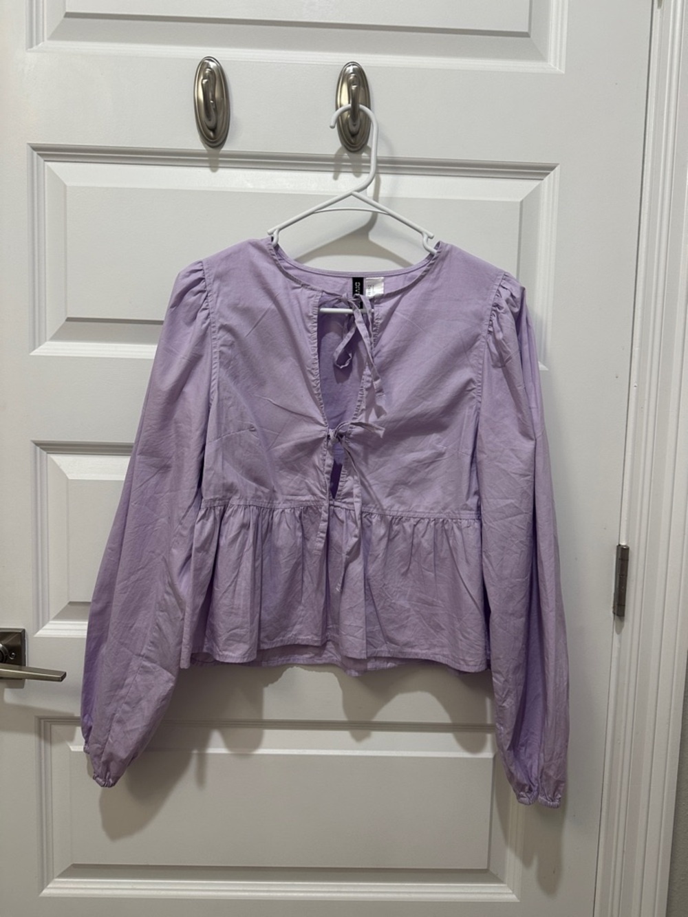 H&M Purple Tie-Front Women’s Top